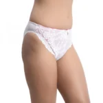 Generic Women's Nylon Low Waist Sheer See Through Bikini Lace Panty (White) - Image 5
