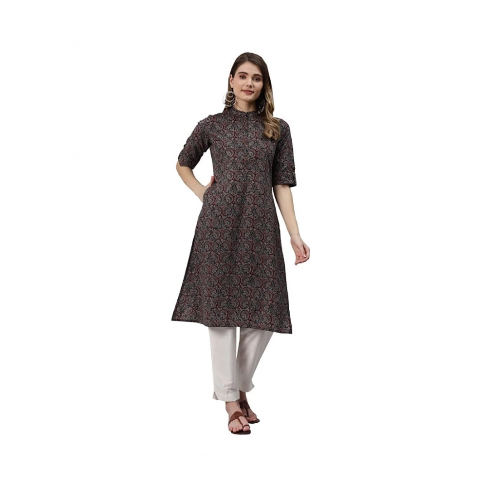 52231978452_56c36a6007_o_d-1000x1000-1.webp Generic Women's Cotton Printed Straight Kurti (Black, Cotton) - Image 1