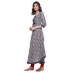 Generic Women's Cotton Printed Angrakha Kurti (Multicolor, Cotton) - Image 6