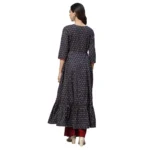 Generic Women's Cotton Sequins Tunic Kurti (Blue, Cotton) - Image 3