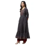 Generic Women's Cotton Sequins Tunic Kurti (Blue, Cotton) - Image 5