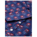 Generic Women's Cotton Printed Straight Kurti (Navy Blue, Cotton) - Image 2