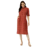 Red Cotton Kurti for Women