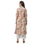 Generic Women's Cotton Printed Floral Print Kurti (Multicolor, Cotton) - Image 3