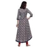 Generic Women's Cotton Printed Angrakha Kurti (Multicolor, Cotton) - Image 3