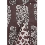 Generic Women's Cotton Printed Long Kurti (Brown, Cotton) - Image 2