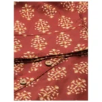 Red Cotton Kurti for Women - Angle 2
