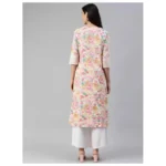 Generic Women's Cotton Printed  Straight Kurti (Multicolor, Cotton) - Image 5