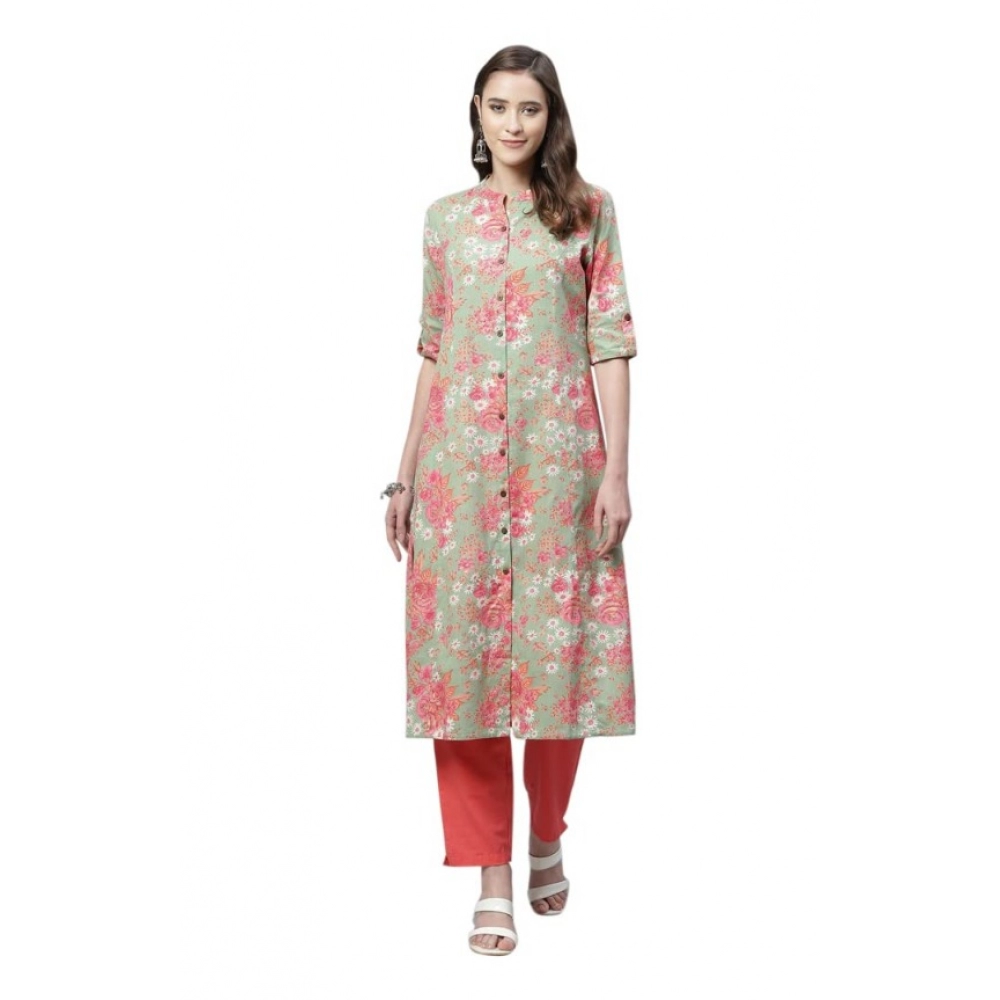 52233442305_048ae58627_o_d-1000x1000-1.webp Generic Women's Cotton Printed Flex Kurti (Mint Green, Cotton) - Image 1