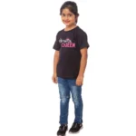 Generic Girls Cotton Drama Queen Half Sleeve TShirt (Black) - Image 4