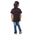 Generic Girls Cotton Unicorn Face Half Sleeve TShirt (Black) - Image 2