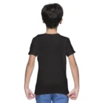 Generic Boys Cotton Plain Half Sleeve TShirt (Black) - Image 2