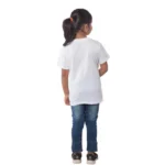 Generic Girls Cotton Bubo Half Sleeve TShirt (White) - Image 2