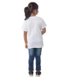 Generic Girls Cotton Adelie Half Sleeve TShirt (White) - Image 2