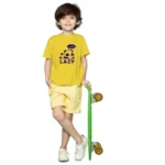 Mustard Cotton Lazy T-Shirt for Boys