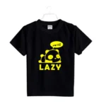 Generic Boys Cotton Lazy Half Sleeve TShirt (Black) - Image 2