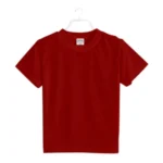 Generic Boys Cotton Plain Half Sleeve TShirt (Maroon) - Image 2