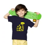 Generic Boys Cotton Lazy Half Sleeve TShirt (Black) - Image 4
