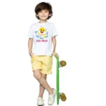 White Cotton Baby Shark T-Shirt for Boys