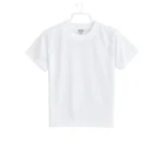 Generic Boys Cotton Plain Half Sleeve TShirt (White) - Image 3