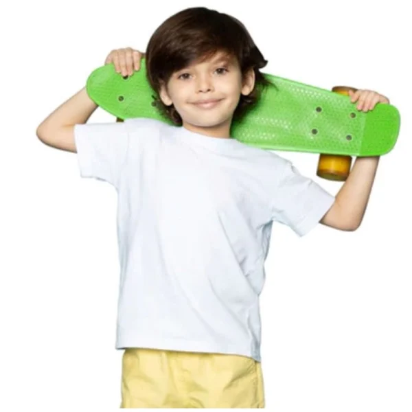 White Cotton Plain Half Sleeve T-Shirt for Boys