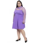 Plus Size Purple Dress - Angle 6