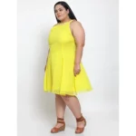 plus size yellow dress