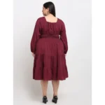plus size maroon dress