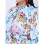 Generic Women's Crepe Printed Knee Length Fit and Flare Dress (Multicolor) - Image 4