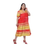 Generic Women's Crepe Printed Knee Length Fit and Flare Dress (Multicolor) - Image 7