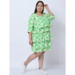 Generic Women's Crepe Printed Knee Length Fit and Flare Dress (Multicolor) - Image 4