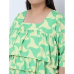 Generic Women's Crepe Printed Knee Length Fit and Flare Dress (Multicolor) - Image 5