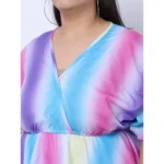 Generic Women's Crepe Printed Knee Length Fit and Flare Dress (Multicolor) - Image 5