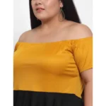 Generic Women's Hojri Solid Knee Length Fit and Flare Dress (Black) - Image 4