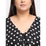 Generic Women's Crepe Printed Knee Length Fit and Flare Dress (Multi) - Image 4