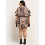 Generic Women's Crepe Printed Knee Length Fit and Flare Dress (Multi) - Image 2