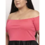 Generic Women's Hosri Polister Solid Knee Length Fit and Flare Dress (Black) - Image 3