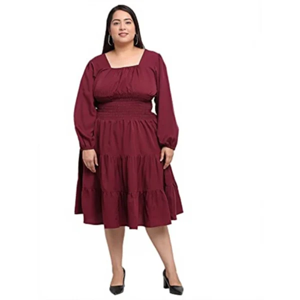 plus size maroon dress