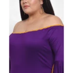 Generic Women's Hojri Solid Knee Length Fit and Flare Dress (Royal Blue) - Image 4