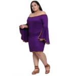 Generic Women's Hojri Solid Knee Length Fit and Flare Dress (Royal Blue) - Image 6