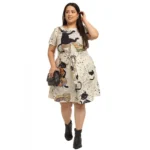 Generic Women's Crepe Printed Knee Length Fit and Flare Dress (Multi) - Image 6