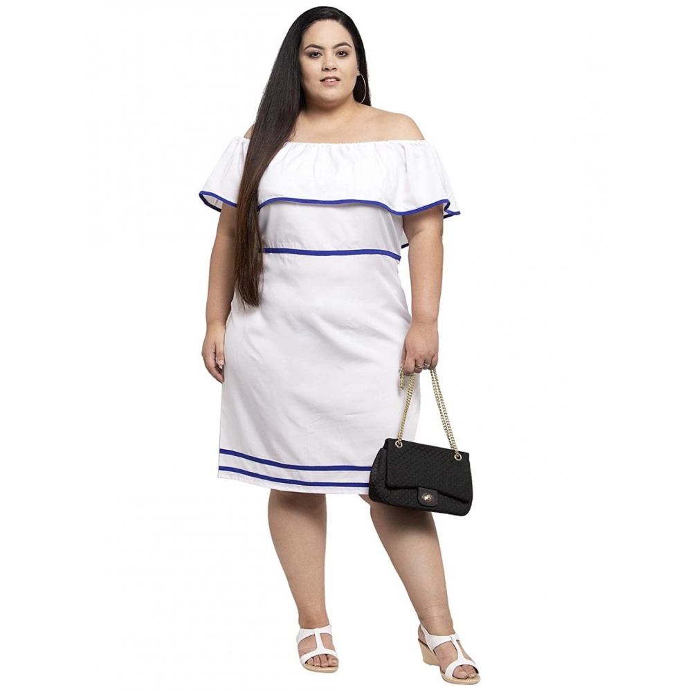 52336141140_593c3e2377_o_d-1000x1000-1.webp Generic Women's Crepe Solid Knee Length Fit and Flare Dress (White) - Image 1
