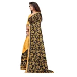 Generic Women's Lycra Blend Saree with Blouse (Mustard, 5-6 Mtrs) - Image 3