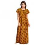 Women's Mustard Cotton Nighty