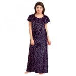 Women's Purple Cotton Nighty