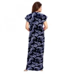 Generic Women's Cotton Printed Maxi Nighty (Blue) - Image 3