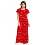 Women's Red Cotton Nighty