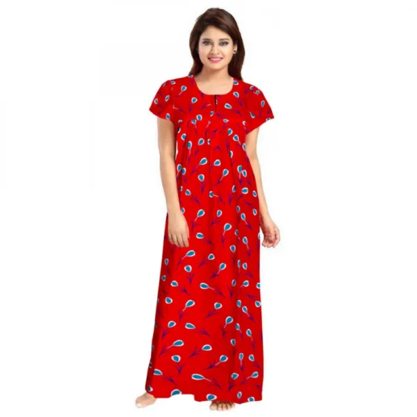 Women's Red Cotton Nighty