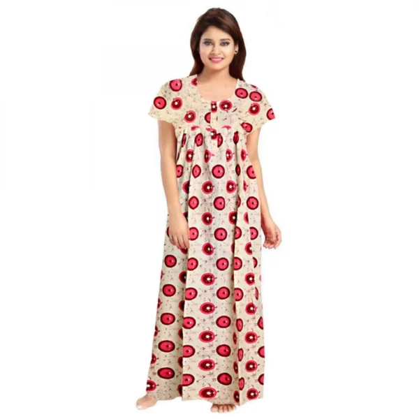Women's Red Cotton Nighty
