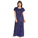Women's Blue Cotton Nighty